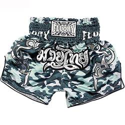 FLUORY, Muay-Thai-Shorts, reißfeste Shorts für Boxen / MMA / Kampfsport, Bekleidung für Männer / Frauen / Kinder Gr. L, Mtsf09julv von FLUORY