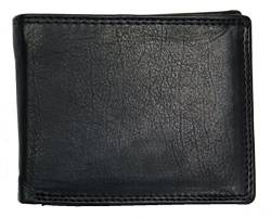 Herren Schwarzes Taschenformat Leder Portemonnaie - Geldbörse Kabana von FLW