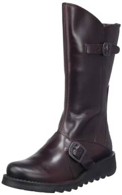 FLY London Damen MES 2 Stiefel mit Schnalle, Wine(Black Sole), 36.5 EU von FLY London