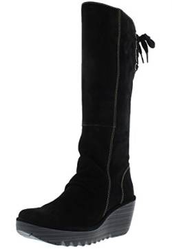 FLY London Damen Yust Kurzschaft Stiefel, Schwarz Black 006, 38 EU von FLY London