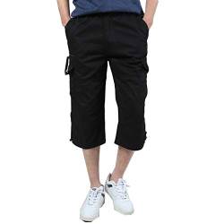 FLYF 3/4 Cargo Hose Männer Kurz Herren Bermuda Cargo Shorts Militär Outdoor Capri Hose von FLYF