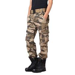 FLYF Cargohosen Herren Lang Militär BDU Hose Camouflage Hose Männer Outdoor Cargo Hose von FLYF