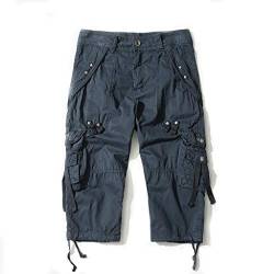 FLYF Herren Bermudas Shorts 3/4 Cargo Hose Männer Kurz Sommer militär Arbeitshose von FLYF