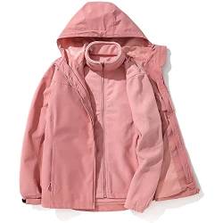 FLYGAGA Damen Outdoor Softshelljacke 3 in1 Jacken Wasserdicht Windjacke Skijacke Abnehmbare Gefüttert Fleecejacke Atmungsaktiv Funktionsjacke Sportjacke Leicht Wander Outdoorjacke Herbst Winter von FLYGAGA