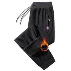 FLYGAGA Herren Jogginghose Baumwolle Wanderhose Warm Gefüttert Fleece Outdoor Kordelzug Elastisch Camping Trekkinghose Laufhose Berghose Freizeithosen Trainingshose Winterhose von FLYGAGA