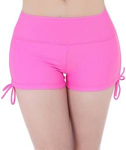 FLYILY Damen Sport Badeshorts Board Shorts(EUR 42-44(Tag XXL),Rosered) von FLYILY