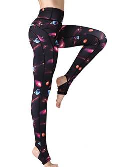 FLYILY Damen Sport Leggings Printed Fitness Tights Hosen für Laufen Yoga Workout von FLYILY