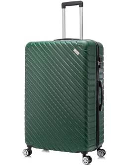 FLYMAX 29" große Koffer auf 4 Rädern, leichtes Hartschalengepäck, langlebiges Check-in-Gepäck, integrierte 3-stellige Kombination, Green, 100 Liter von FLYMAX