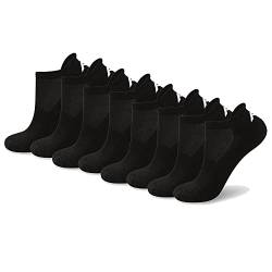 FM London (8er-Pack) gepolsterte Unisex-Sneakersocken | Knöchelsportsocken für Männer und Frauen mit hoher, schützender Fersenlasche zur Vermeidung von Blasen von FM London
