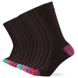 FM London 12-pack Anti-odour Calf Socks Unisex, Heel and Toe, 43-46 von FM London