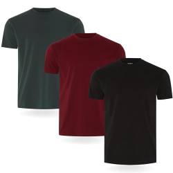 FM London Herren-T-Shirt (3/5er-Pack) - Hochwertige T-Shirts mit leicht tailliertem Design - Superweiches T-Shirt aus 100% Baumwolle - Stretch-Herren-T-Shirts für jeden Anlass geeignet von FM London