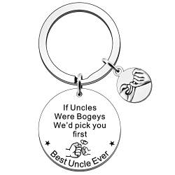 FMCC Onkel Gifts Onkel Schlüsselanhänger Geschenke für Onkel Geburtstag Weihnachten Geschenk, Silver, Einheitsgröße, Schlüsselanhänger von FMCC