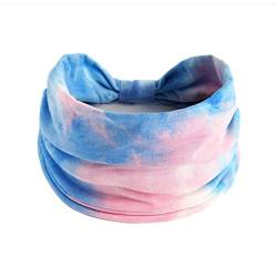 2022 Frauen Casual Tie Dye Regenbogenfarbe Erweiterung Yoga Haarband Sport elastisches Schweiß absorbierendes Stirnband#111 von FNKDOR
