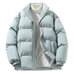 FNKDOR 2023 Neu Winterjacke Damen Stehkragen Dicker Große Größen Steppjacke Baumwolljacke Daunenjacke (Blue, M) von FNKDOR