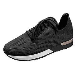 FNKDOR Leicht Laufschuhe Damen Sneaker Atmungsaktiv Turnschuhe Mode Fitness Sportschuhe Casual Damenschuhe Schwarz 40 von FNKDOR