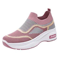 FNKDOR Slip On Sneakers Damen Ohne Schnürsenkel Plateausneaker Mesh Atmungsaktiv Sportschuhe Turnschuhe Laufschuhe#16 von FNKDOR