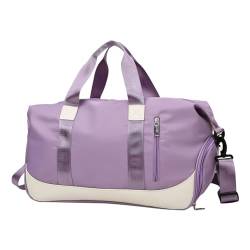 FNKDOR Sporttasche Damen Herren Unisex Taschen Handgepäck Reisetasche Travel Bag für Sports Urlaub Gym Übernachtung (Purple, One Size) von FNKDOR