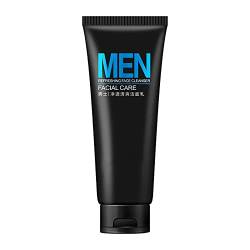 # Gesichtsreiniger für Männer Tägliches Gesichtswaschen mit natürlichen Extrakten Antioxidantien Beruhigt Reinigt Erfrischt Dick Nicht mehr trocken (Black, One Size) von FNKDOR