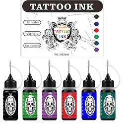# Temporäre Kit Freehand Ink Semi Gel DIY Tattoos Gefälschte Sommersprossen Temporäre Tattoos für Frauen Kinder Männer 15ml (A, One Size) von FNKDOR