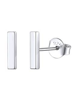 FOCALOOK Ohrstecker Silber 925 Damen Ohrringe Herren Ohrringe Rechteck Silver Earrings Piercing Ohr Medizinische Ohrstecker Earrings Accessoire Ohrschmuck von FOCALOOK