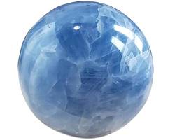 FOCCAR Amethyst-Kristallkugel mit Holzständer, große Kristalle, Kugelskulptur, Heimbüro-Dekoration, Fengshui Naturstein (Color : Blue Celestite, Size : 3.54) von FOCCAR