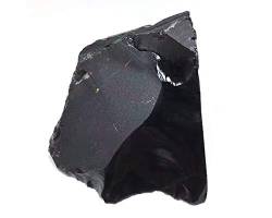 FOCCAR Natürliche Obsidian-Gold-Rohedelsteine, einteilig, for Heimbüro-Dekoration, Taumeln, Polieren, Kristall Naturstein (Color : Black Obsidian 700-800g 1 Piece) von FOCCAR