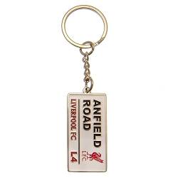 FOCO Liverpool FC Schlüsselanhänger aus geprägtem Metall mit Straßenschild, rot, Approx 50mm x 25mm von FOCO