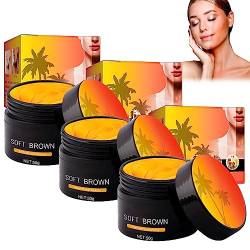 Brown Tanning Cream, Sunbed Tanning Accelerator, Intensive Tanning Luxe Gel, Effective in Sun Loungers & Outdoor Sun, Achieve Natural Tan (3pc-50g) von FOCUSUN