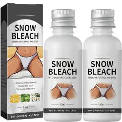 Snow Bleach Cream, 2PC Dark Spot Remover for Body, Underarm Whitening, Bleaching Cream for Women, Skin Lightening Cream for Areas-Underarm, Neck, Knees, Elbows (60ml) von FOCUSUN