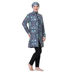 FOKULUNDA Muslimische Frauen in Übergröße, farblich passend, Fetter Badeanzug, Tankinis, 3-teilige Badebekleidung (7XL, F8) von FOKULUNDA