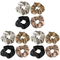 FOMIYES 12 Stk Dickdarm-scrunchie Aus Leder Haar Hitzelose Locken Heiße Walzen Lockenwickler Stirnband Für Lockenstäbe Ohne Hitze Französisch Halter Damen Stoff von FOMIYES