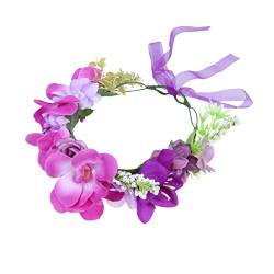 FOMIYES 1Stk Hochzeits-Stirnband Kopftuch Stirnband Stirnband Brautjungfer Haarkranz Blumenkranz Halo floraler Kopfschmuck Haarreifen Blumenkopfschmuck für die Braut von FOMIYES