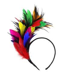 FOMIYES 1stk Bunte Feder Stirnbänder Hut Zubehör Abschlussball-accessoires Stirnbänder Für Frauen Top-hat-stirnband Haarschmuck Mädchen-stirnband Flapper-stirnband Kleidung Amerika 20er von FOMIYES