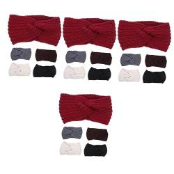 FOMIYES 20 Stk Gestricktes Kreuzhaarband Ohrenschützer Für Damen Winter Stirnband Für Frauen Gestrickte Stirnbänder Mit Knöpfen Winterstirnband Mit Knöpfen Krawatte Garn Fräulein Eben von FOMIYES