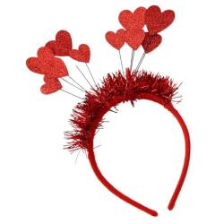 FOMIYES 2st Liebe Stirnband Festival-haar-accessoire Liebe Haarband Haarschmuck Für Party Stylische Stirnbänder Für Damen Herzkopf Boppers Haarschmuck Rot Popper Grüße Leder Mädchen von FOMIYES