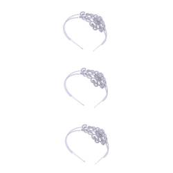 FOMIYES 3St Stirnband Hochzeits-Stirnband floraler Kopfschmuck Kristallstirnbänder für Mädchen Diademe für Mädchen Braut-Strass-Stirnband Kopfbedeckung Zubehör Hochzeitskleid Frau von FOMIYES