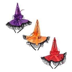 FOMIYES 3st Hexenhut Stirnband Teufel Stirnbänder Für Halloween-kostüme Halloween-party-hexenhut Halloween-hexenhut Damen Stirnbänder Halloween- -dekor Fräulein Haar Lieferungen Tuch von FOMIYES