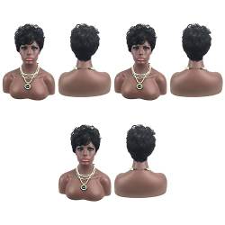 FOMIYES 3st Perückenabdeckung Für Glattes Haar Perücken Für Schwarze Frauen Haarperücken Für Frauen Afro-perücken Frauen Kurze Perücke Frauen-styling-perücke Fräulein Einstellen Locken von FOMIYES