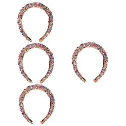 FOMIYES 4 Stück Edelstein-Stirnband damen stirnband fascinator haarreif Stirnbänder für Damen Kristallaccessoires für Damen Kristall-Stirnband für Teenager-Mädchen Haare drücken von FOMIYES
