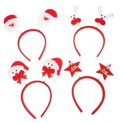 FOMIYES 4 Stück Weihnachtsstirnband Weihnachtliches Stirnband Urlaubs-cosplay-kopfschmuck Weihnachtsbaum-stirnband Weihnachtsstirnbänder Kleidung Fräulein Weihnachten Requisiten Stoff von FOMIYES