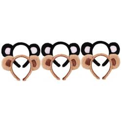 FOMIYES 6 Stk Bärenohr Stirnband kinder stirnband stirnbänder kinder Spa-Stirnband und Armband-Set Haarstirnbänder für Frauen Make-up-Stirnband Haarband frauen kopfschmuck Plüsch-Stirnband von FOMIYES