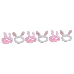 FOMIYES 6 Stk Plüsch-stirnbänder Spa-stirnband Für Frauen Hautpflege-stirnband Haarband Zum Waschen Des Gesichts Hasenohren Stirnband Hasen-spa-stirnband Bilden Einstellbar Geschenk Damen von FOMIYES