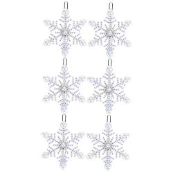 FOMIYES 6 Stk Strass Braut Haarspangen Strass-schneeflockenspangen Haarspangen Für Damen Perlenhaarspangen Weihnachtshaarschmuck Für Frauen Acetatfolie Fräulein Alexander Weihnachten von FOMIYES