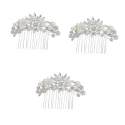 FOMIYES 6 Stk haarschmuck Tiara Hochzeit Haarkamm Kopfschmuck für die Braut Brautkamm Haarkamm aus Kristall Braut Haarspange Handgemacht Kopfbedeckung Hochzeitskleid von FOMIYES