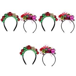 FOMIYES 6 Stück Fascinator für Kopf Entzückend Creolen Mädchen Weihnachten Dekorative Bänder Haargeschenk Thematisch Sortiert Glocke Urlaub Frauen Metallische Kopfbedeckung von FOMIYES