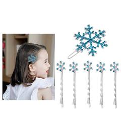 FOMIYES 6st Haarnadeln Aus Kristall Weihnachtsschneeflocke Haarspange Winterurlaub Haarspangen Glänzende Haarspangen Aus Kristall Haarspange Für Kinder Haarklammer Mädchen Metall Stirnband von FOMIYES