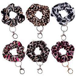 FOMIYES 6st Schlüsselanhänger Haargummi Handtasche Anhänger Schlüsselanhänger Elastischem Haar Elastisches Scrunchie-armband Armband Lanyard Brieftasche Fräulein Geldbörse Stoff Stirnband von FOMIYES