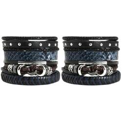 FOMIYES 8 Stk Armband Lederarmbänder Für Herren Damenarmbänder Herrenarmbänder Geflochtene Armbänder Für Männer Armreifen Für Damen Haargummi Suite Kunstleder Weben Männer Und Frauen von FOMIYES