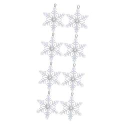 FOMIYES 8 Stk Strass Braut Haarspangen Weihnachtshaarspangen Schneeflocken-haarnadeln Schneeflocken-haarschleife Hochzeit Haarspangen Haarschmuck Fräulein Mädchen Seitenclip Acetatfolie von FOMIYES