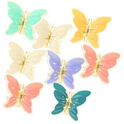 FOMIYES 8st Haarnadel Haarklammern Florale Haarspangen Kieferclips Haarklemme Haarknoten-clip Krallenhaarspangen Hair Clips for Women Schmetterlingsclip Fräulein Heiß Plastik Griffigkeit von FOMIYES